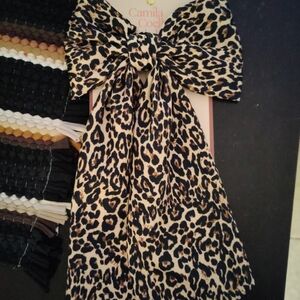 Leopard Print Bow